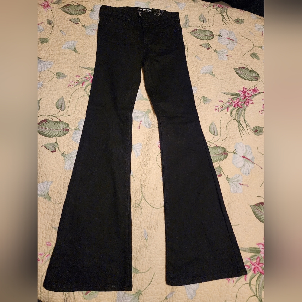 GAP BNWT Mid Rise Trouser Flare Black 0/25R